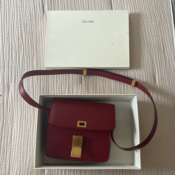 Celine mini box bag in red - Picture 12 of 13